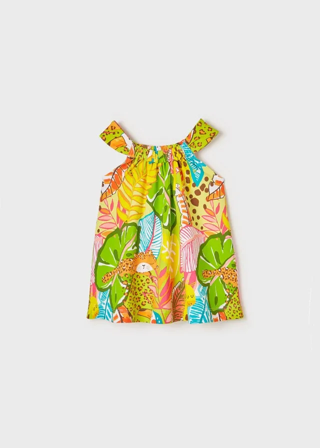 Printed dress for baby girl - Lemon