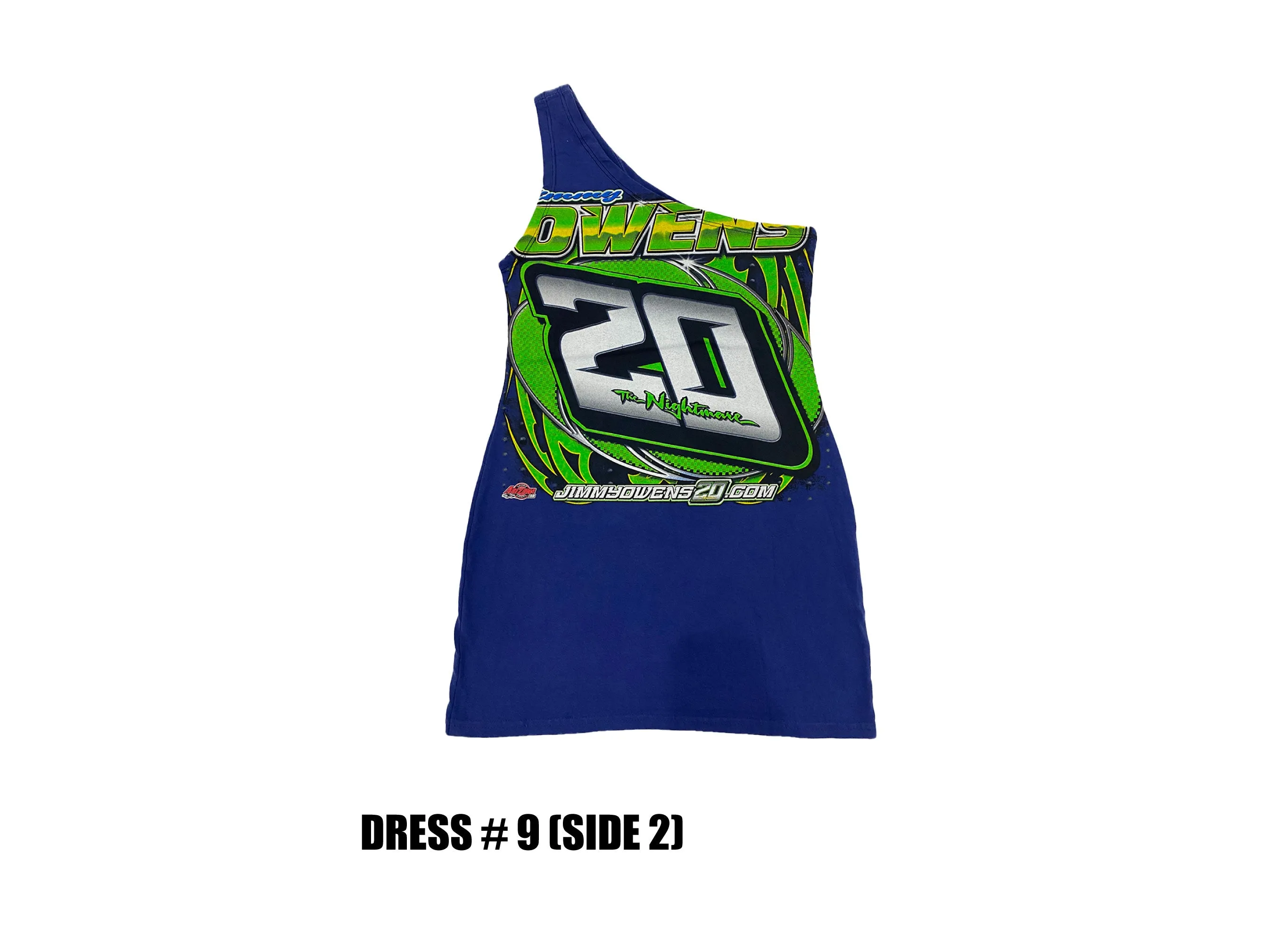 Reconstructed One Shoulder Racing Dress