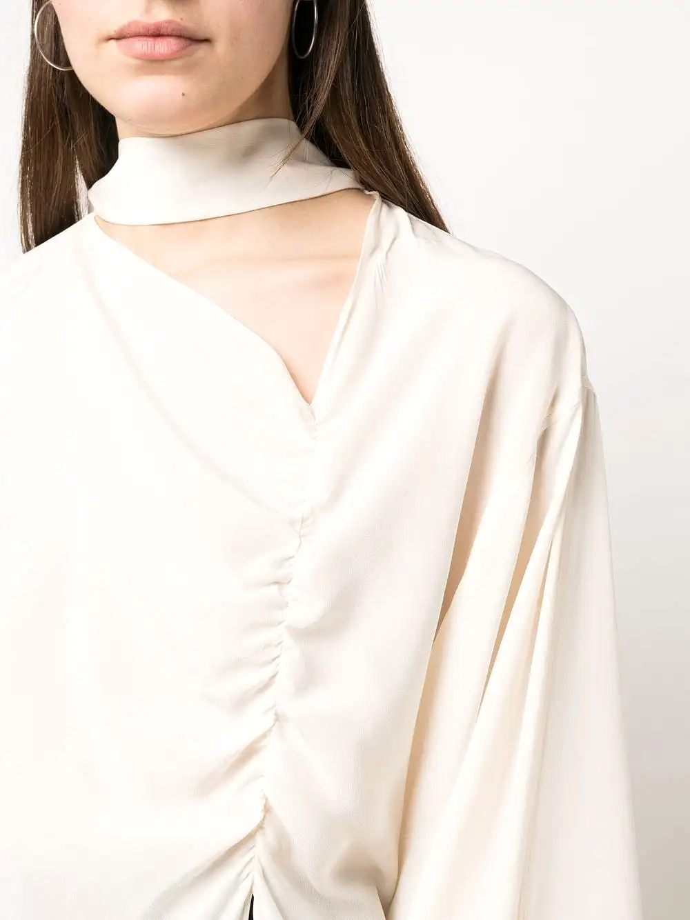 Scarf Neck Blouse