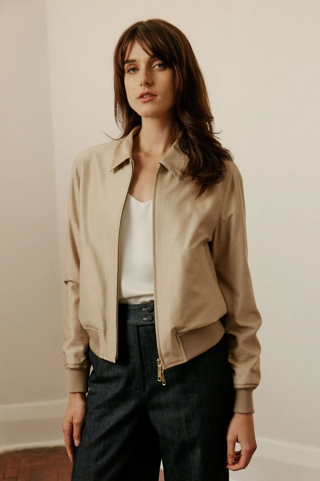 Sky Womens Bomber Jacket -  Camel