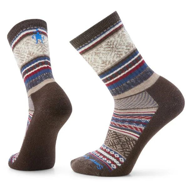 Smartwool Unisex Socks - Everyday Fair Isle Sweater Crew - Chestnut