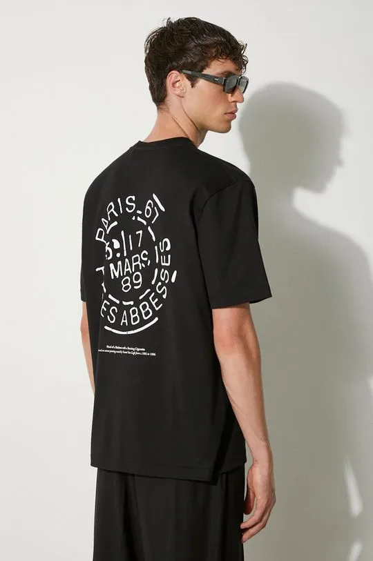 STAMPD cotton t-shirt Van Gogh Relaxed Tee men’s black color with a print SLA-M3248TE-BLK