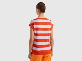 Striped t-shirt in 100% cotton - Multi-color | Benetton