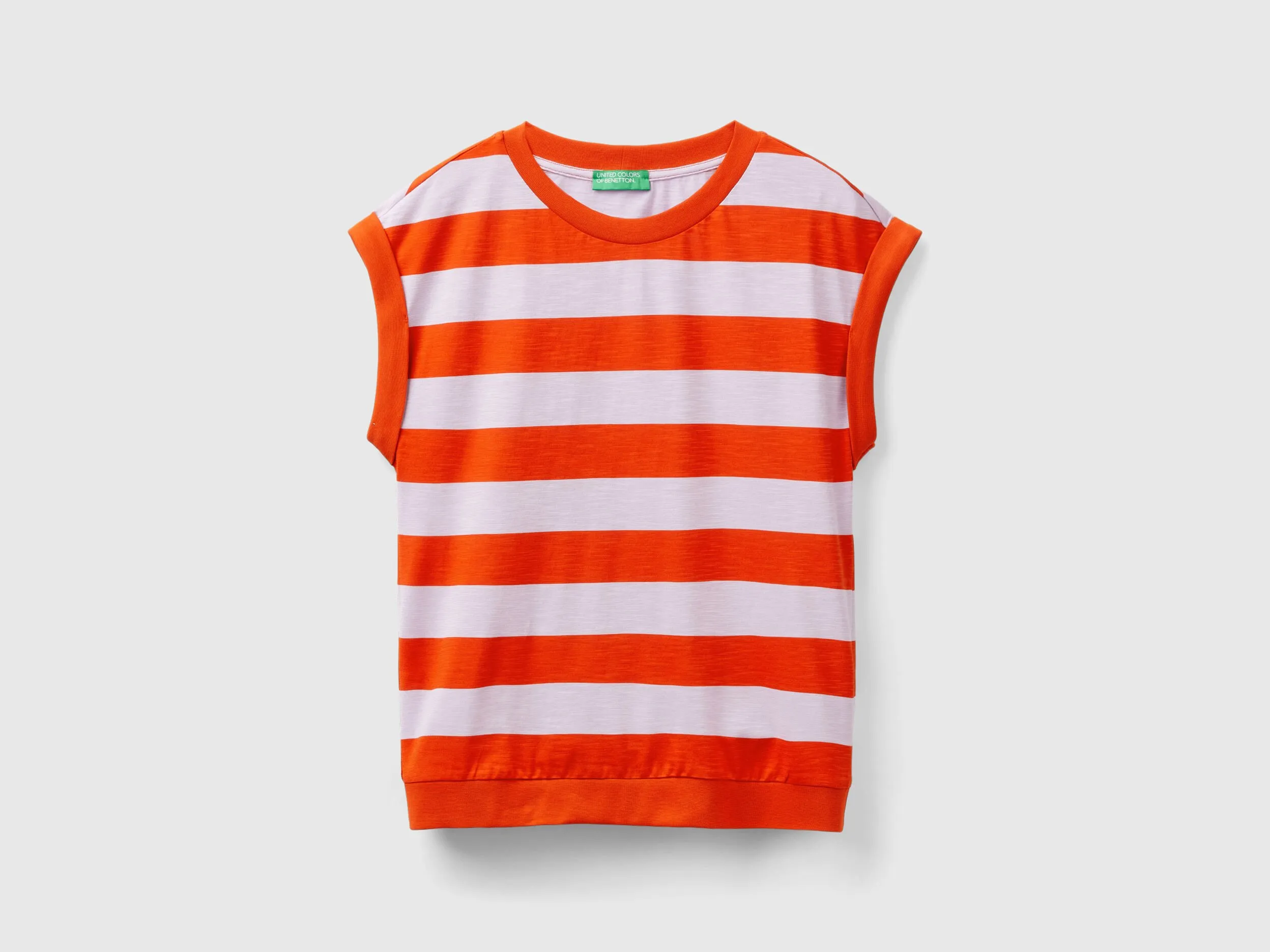 Striped t-shirt in 100% cotton - Multi-color | Benetton