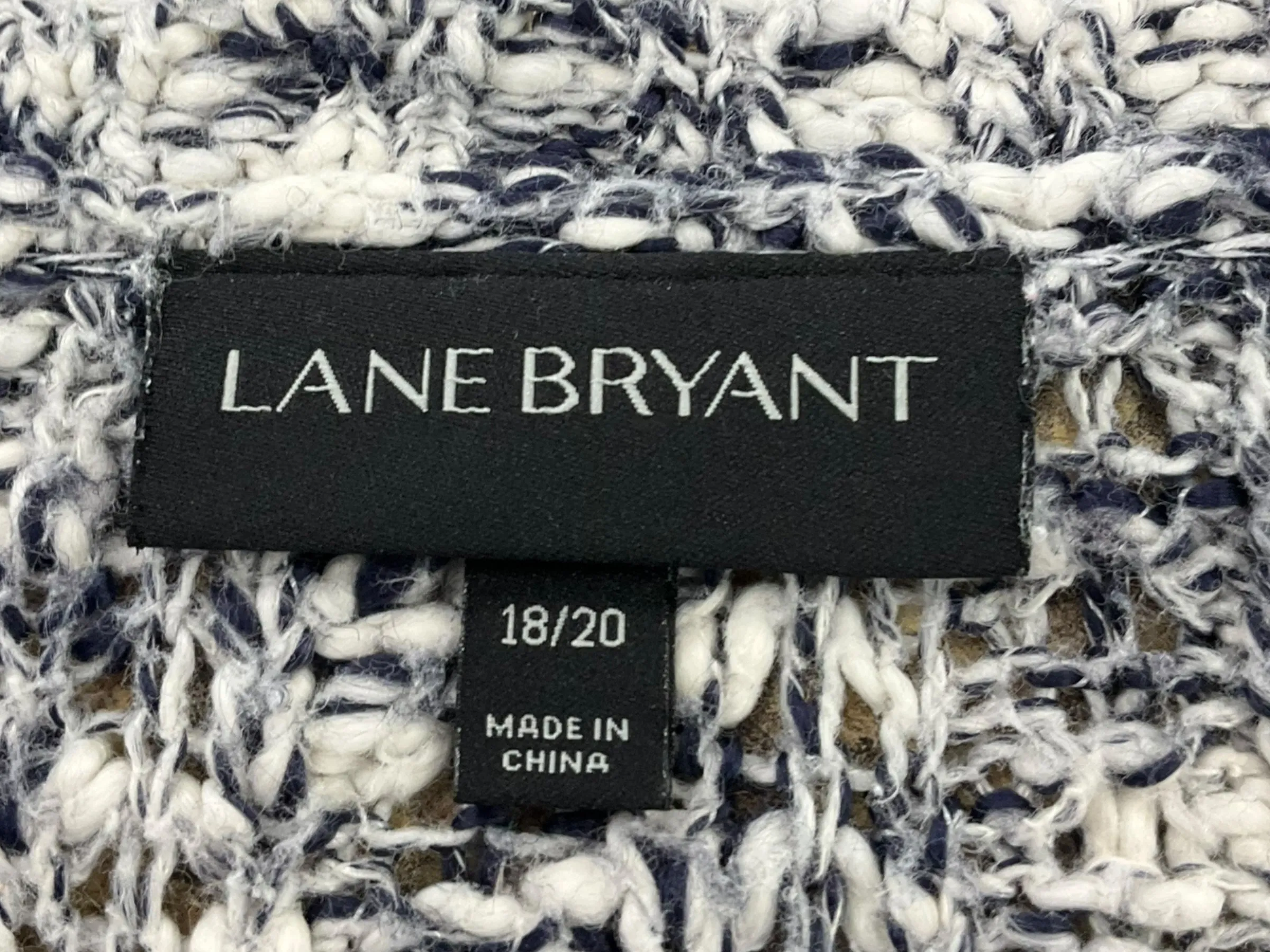 Sweater By Lane Bryant In Black White, Size: 1x