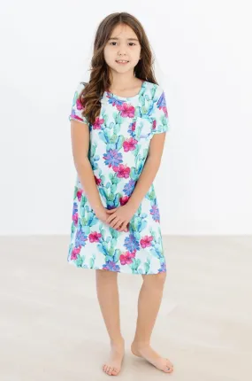 T-Shirt Dress, Cactus Flower