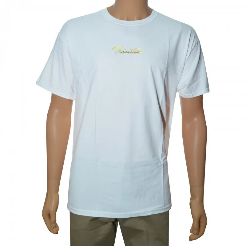 T-Shirt Primitive Nuevo Gold Foil - White