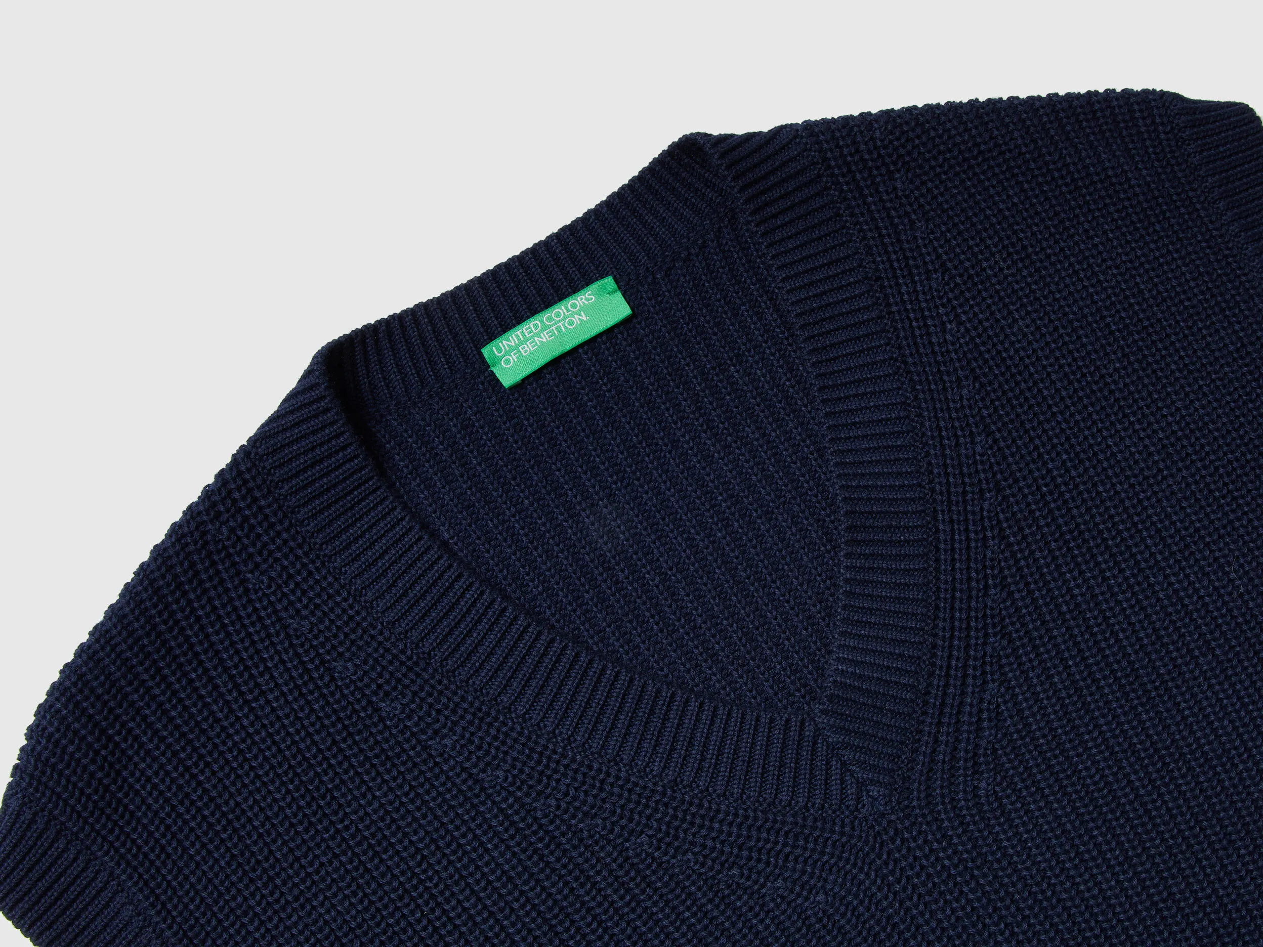 Vest in pure cotton - Dark Blue | Benetton