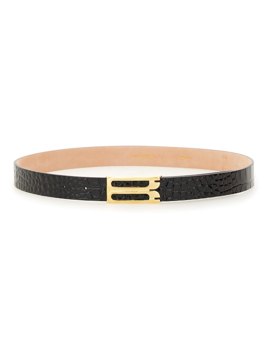 VICTORIA BECKHAM    LEATHER BELT WITH LOGO