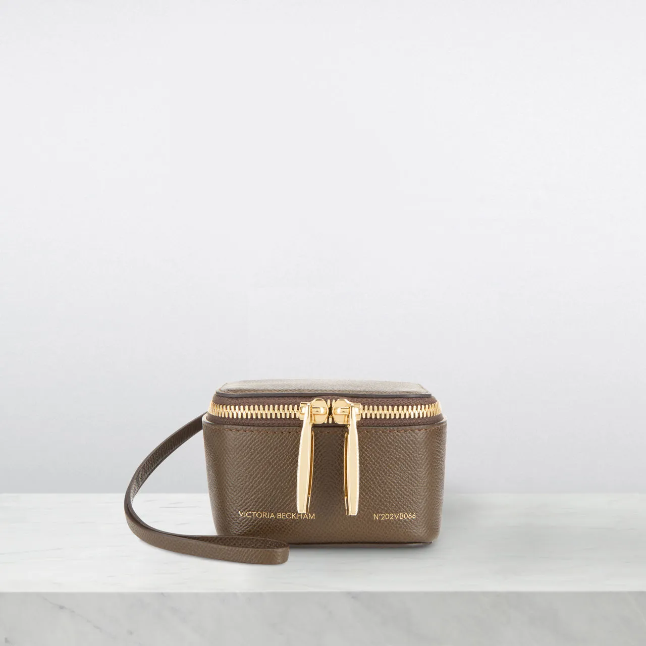 VICTORIA BECKHAM Micro Vanity Cube Bag - Khaki