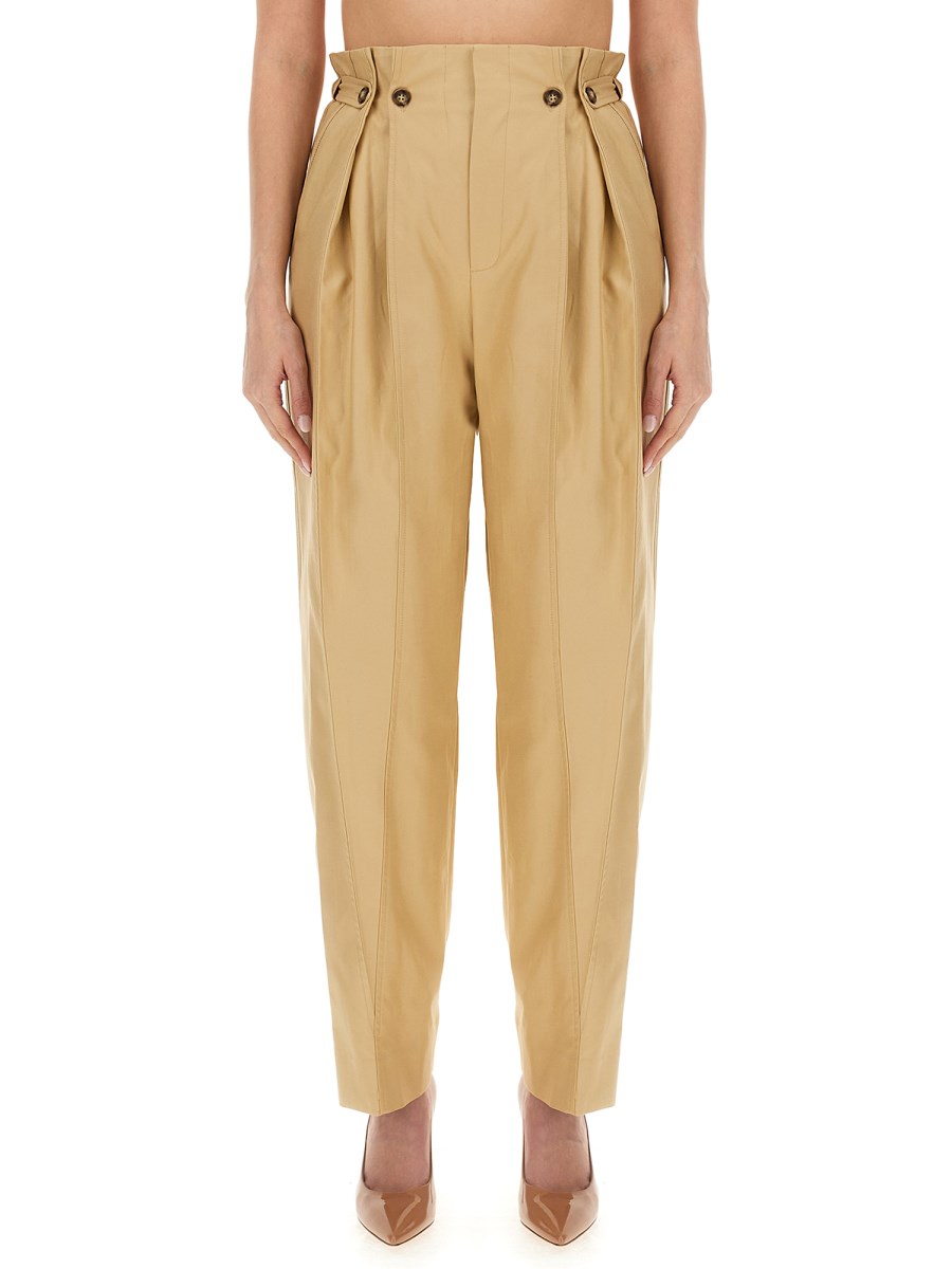 VICTORIA BECKHAM      PANTALONE GATHERED WAIST IN COTONE 