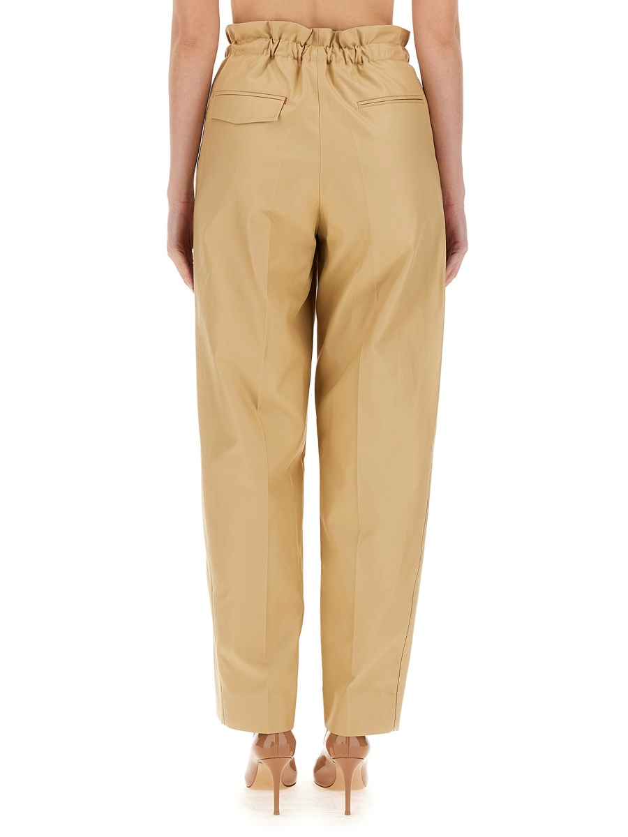 VICTORIA BECKHAM      PANTALONE GATHERED WAIST IN COTONE 