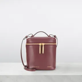 VICTORIA BECKHAM Top Handle Vanity Cube Bag - Burgundy