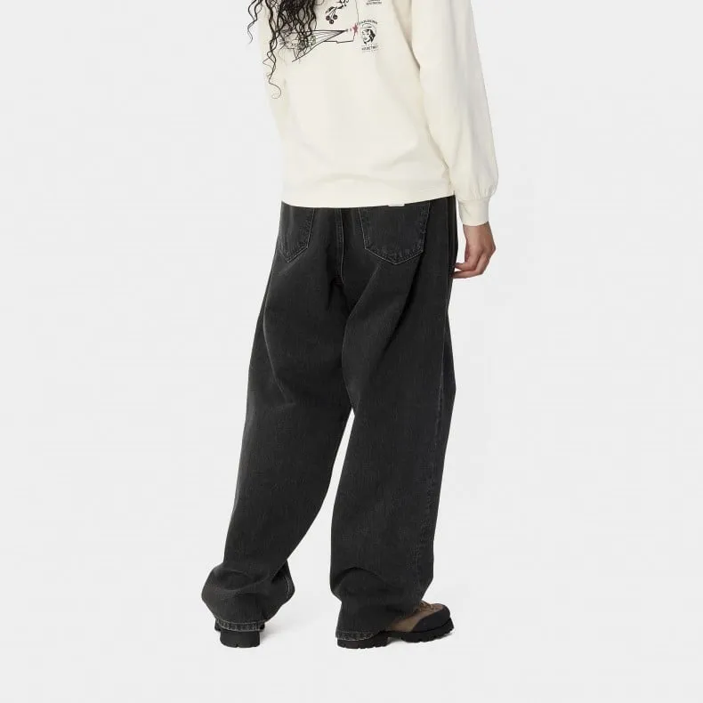 Women's Carhartt WIP Brandon Pant (Black Stone Washed)