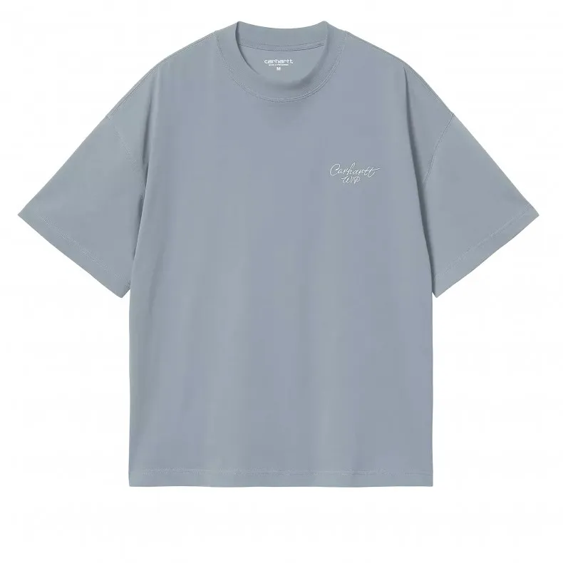 Women's Carhartt WIP Signature T-Shirt (Dusty Ice/White)