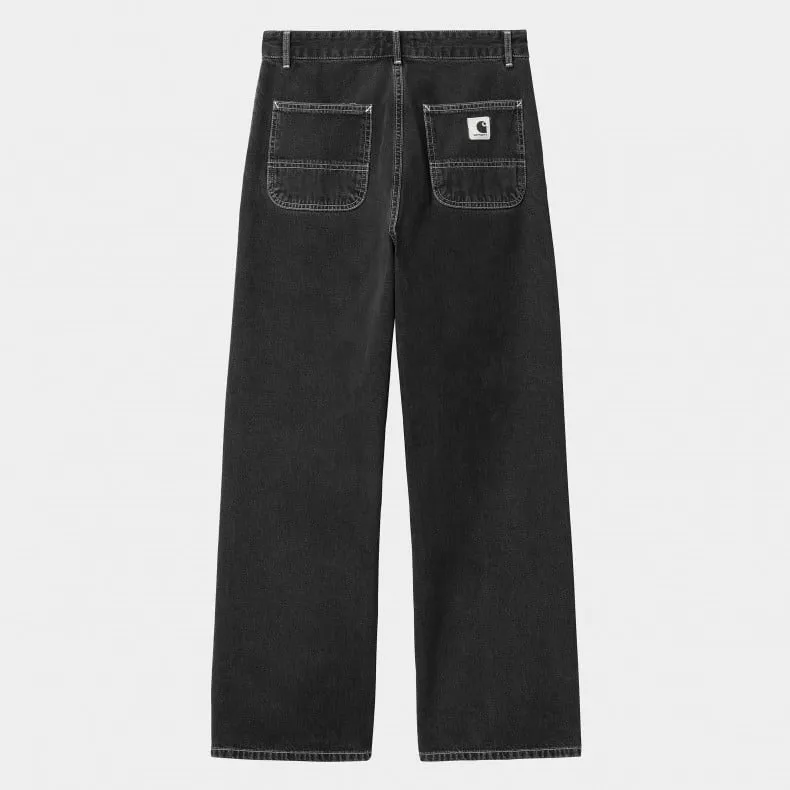 Women's Carhartt WIP Simple Pant (Black Stone Washed)