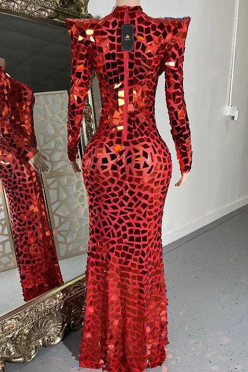 Zola Red Mirror Dress